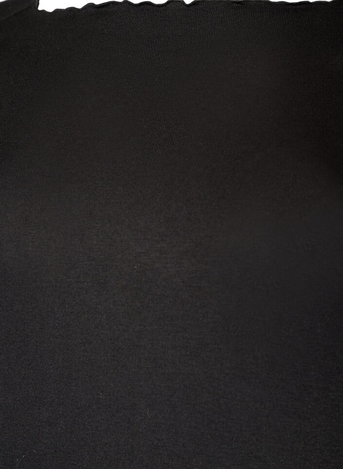 Nacht-Top aus Viskose mit langen &Auml;rmeln, Schwarz, Packshot image number 2