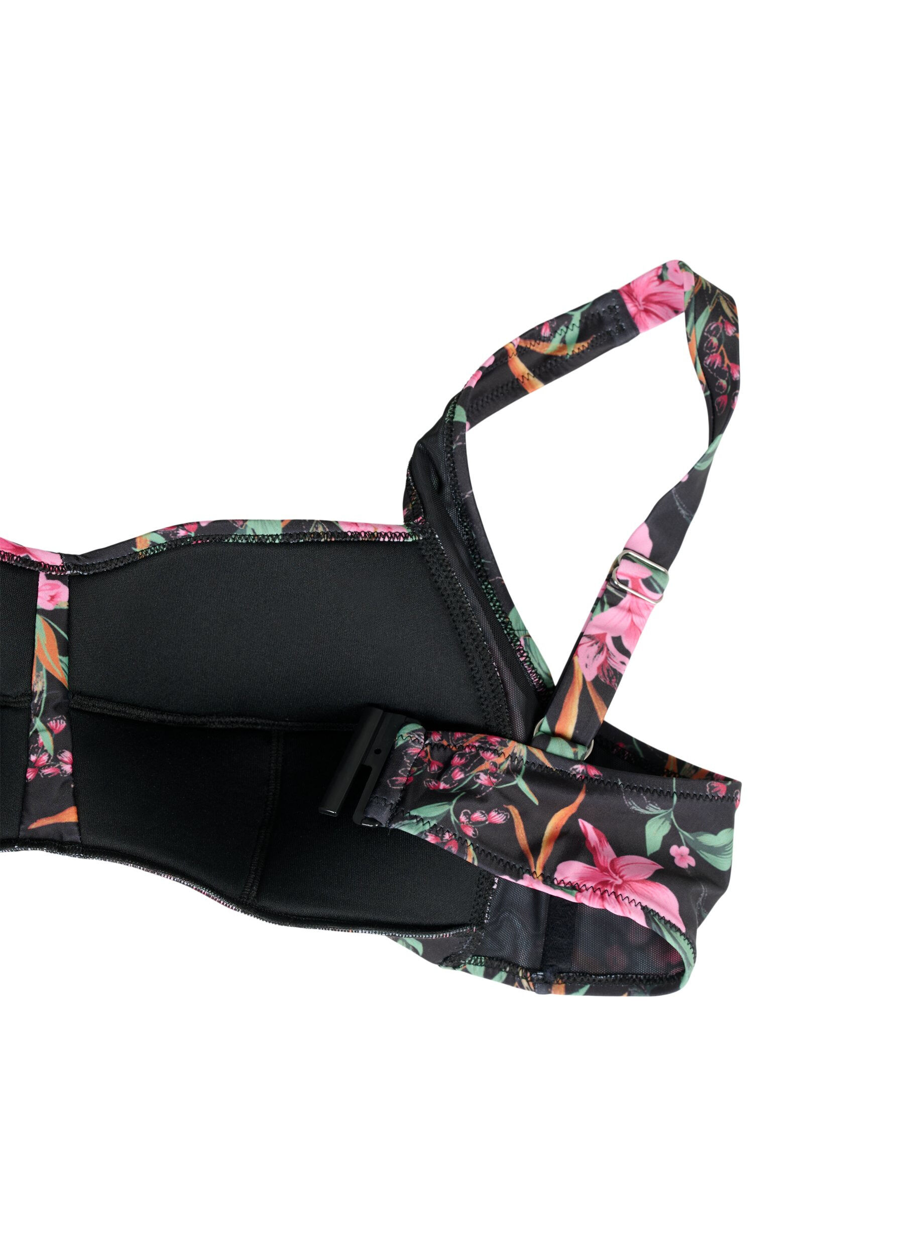 Zizzi Bedrucktes Bikini-Top, Palm Leaf AOP, Packshot image number 3