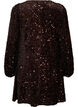 Robe courte en sequins &agrave; coupe trap&egrave;ze, Marron, Packshot image number 1