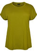 T-shirt &agrave; manches courtes en coton m&eacute;lang&eacute;, Vert, Packshot image number 0
