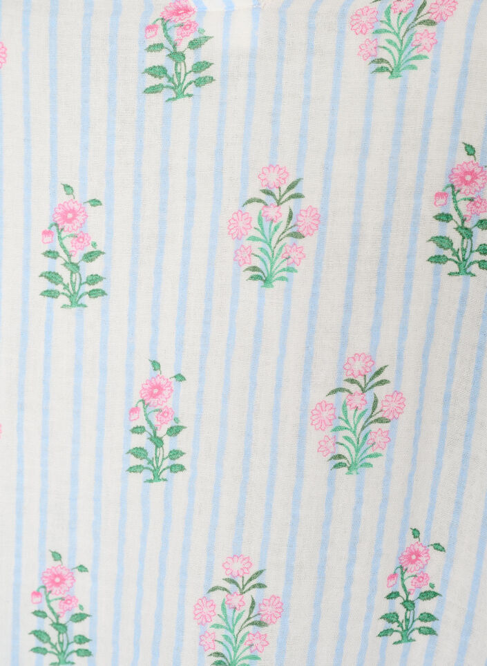 Kurzes A-Linien-Kleid aus Baumwollmusselin, Vanille, Packshot image number 2