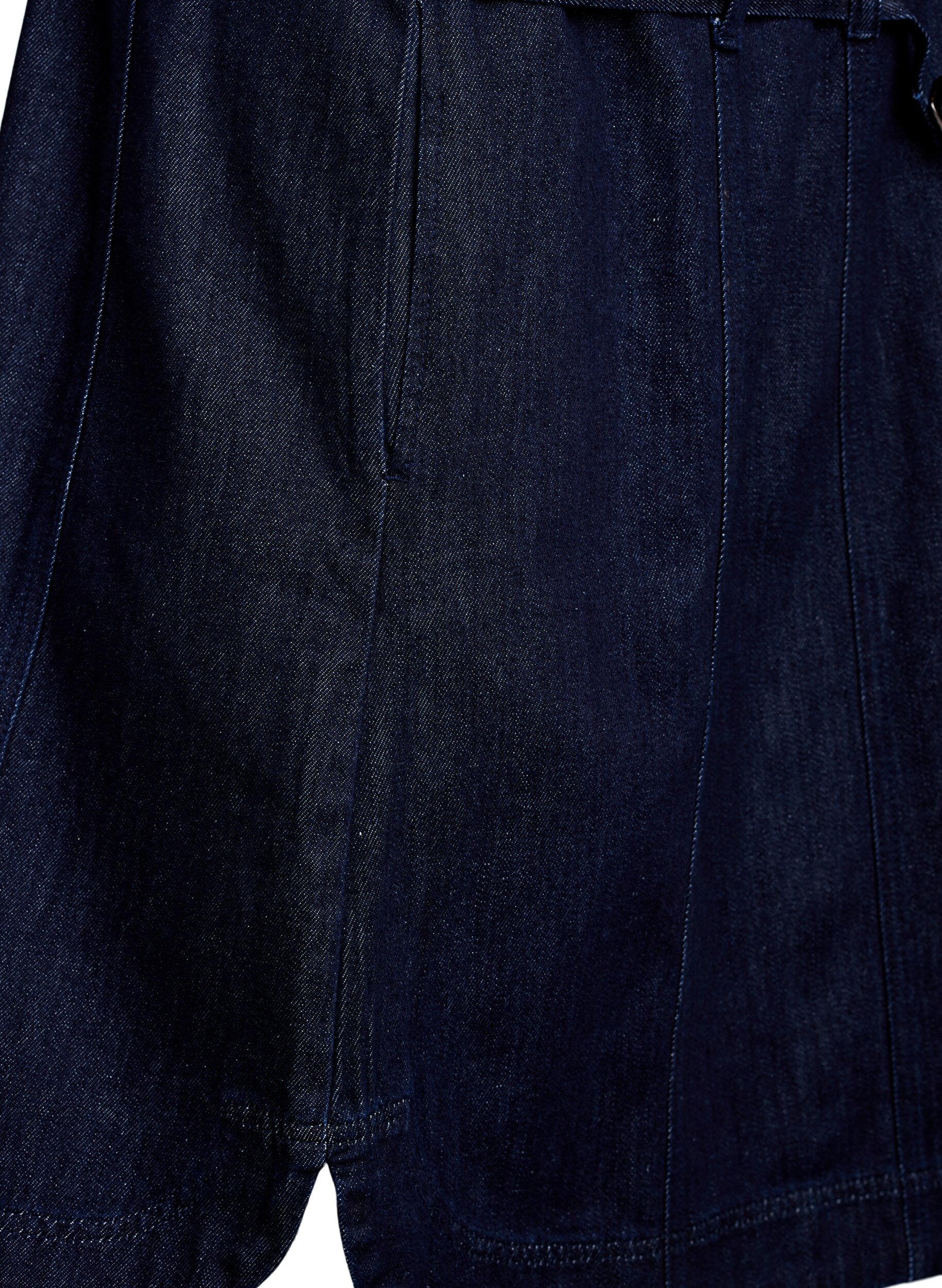 ZizziJeanskleid mit G&uuml;rtel und 3/4-&Auml;rmeln, Blau, Packshot image number 4