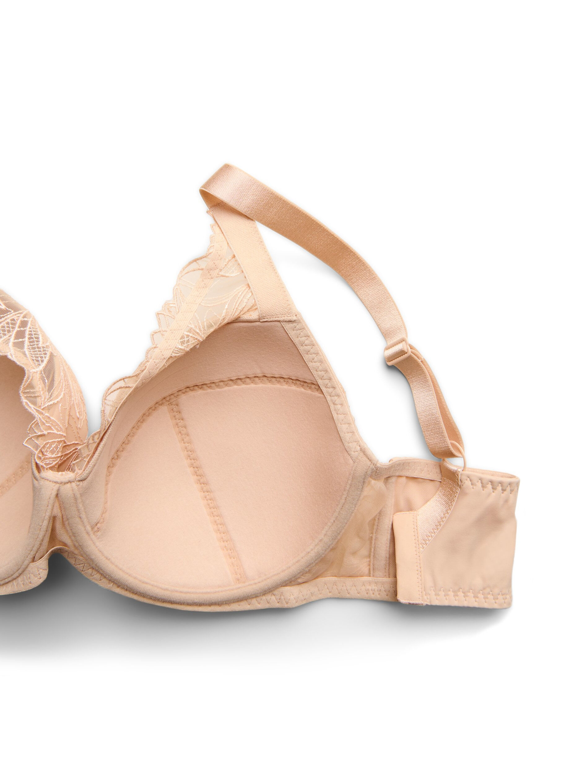 ZizziGepolsterter Spitzen-BH mit B&uuml;gel, Beige, Packshot image number 3
