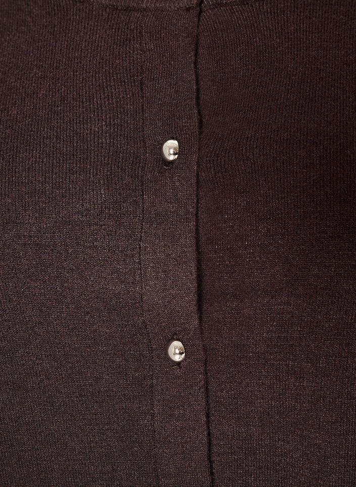 Cardigan mit runden Kn&ouml;pfen, Braun, Packshot image number 2
