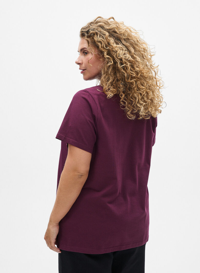 Polo &agrave; manches courtes, Bordeaux, Model image number 2