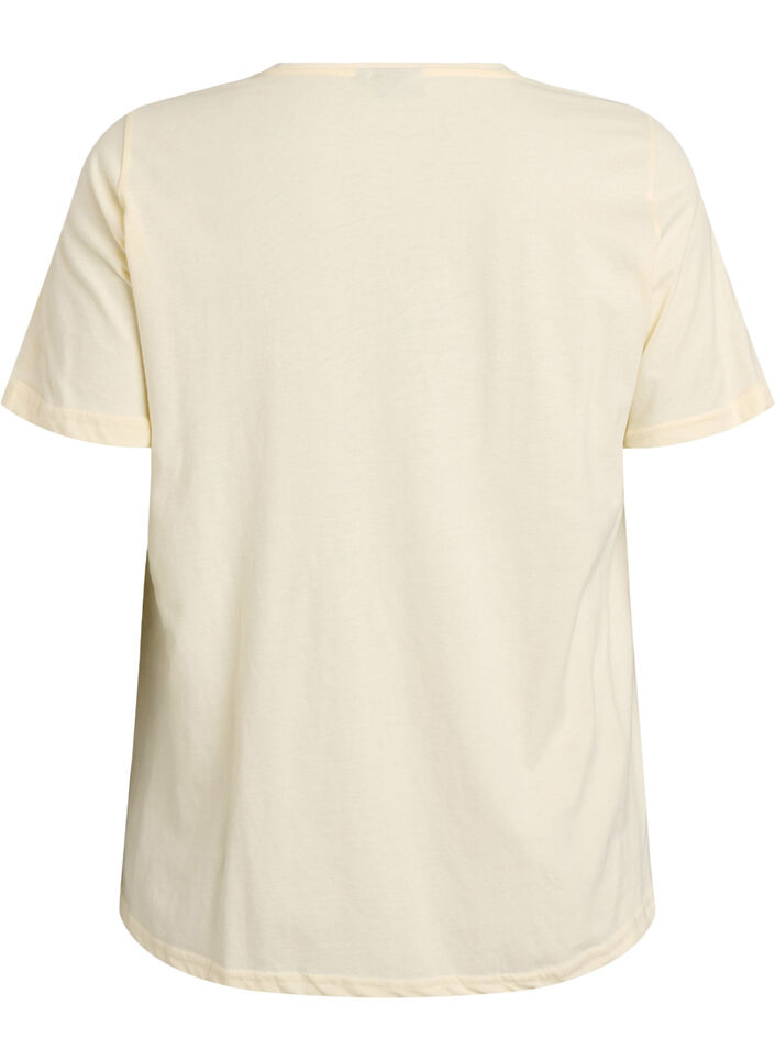 T-shirt imprim&eacute;, Jaune clair, Packshot image number 1