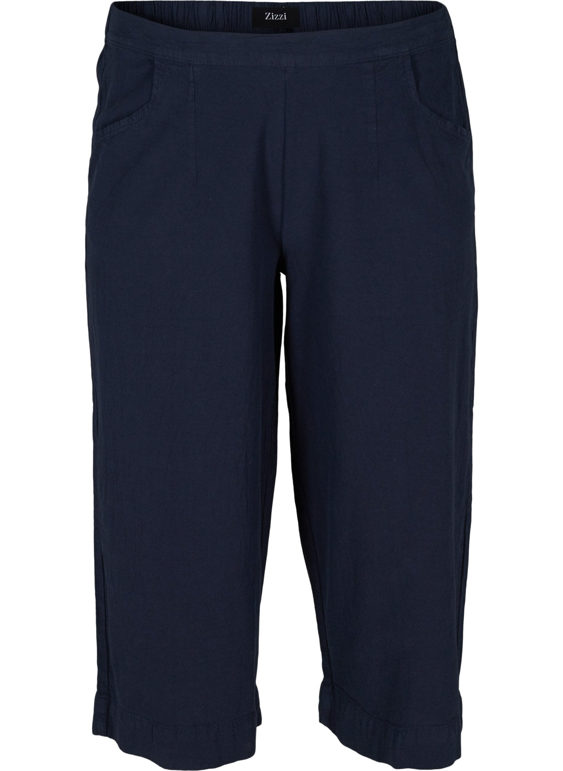 Zizzi Lockere Culottes aus Baumwolle, Night Sky, Packshot image number 0