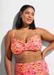 Haut de bikini avec armatures et imprim&eacute;, Orange, Model image number 0