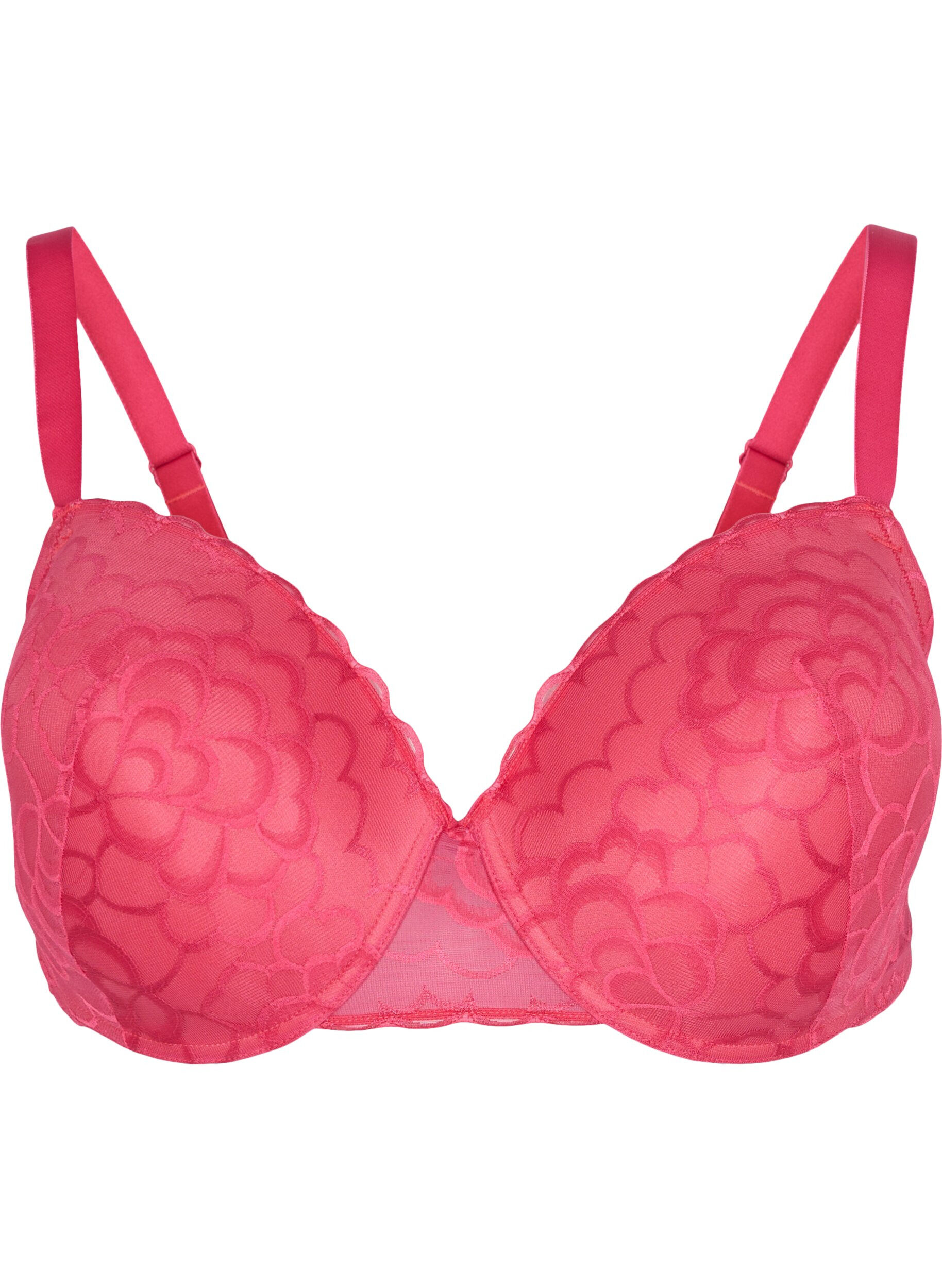 Zizzi Soutien-gorge rembourr&eacute; avec dentelle et armature, Jazzy, Packshot image number 0