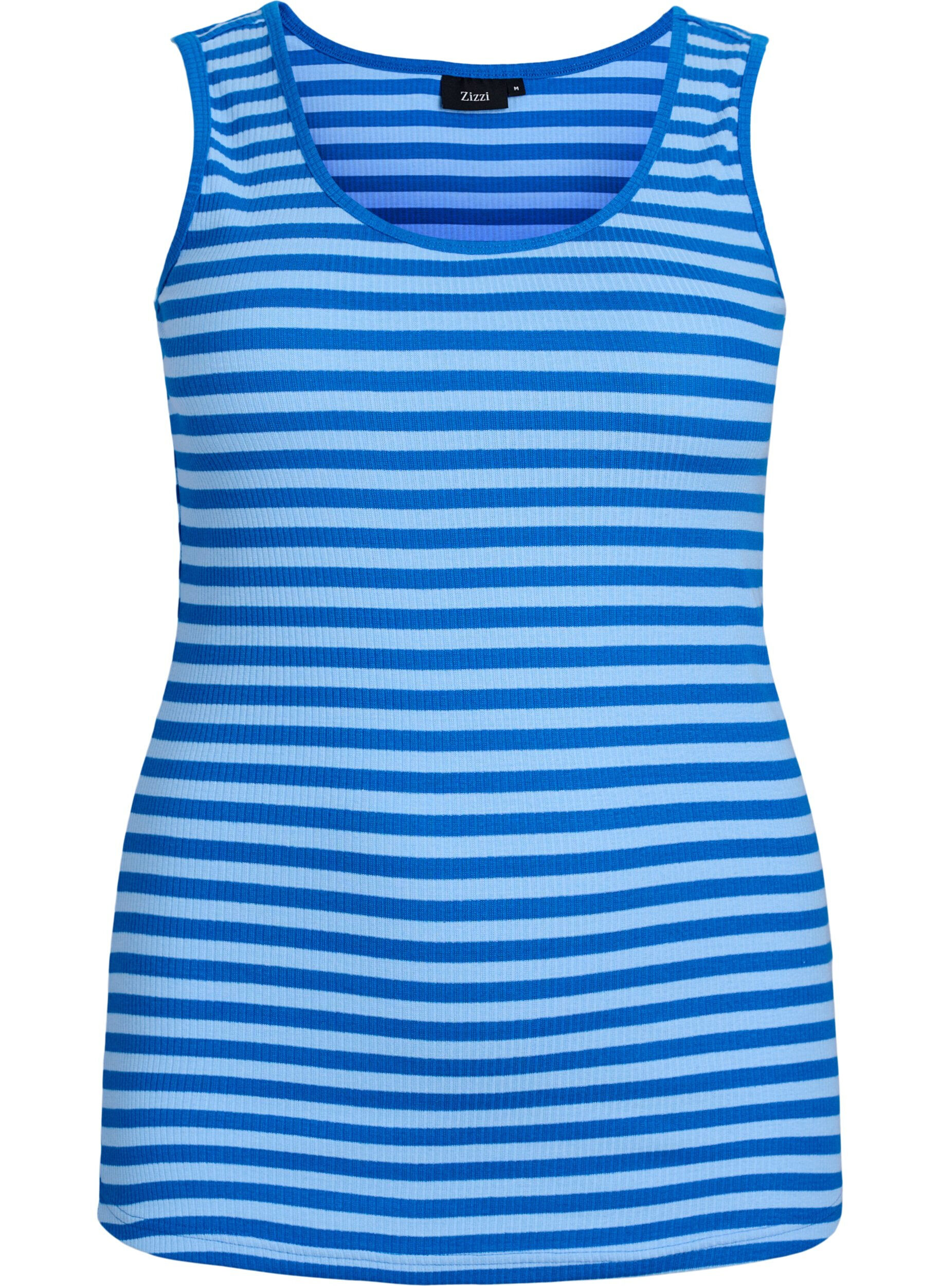 Gestreiftes Tanktop mit Rippenstruktur