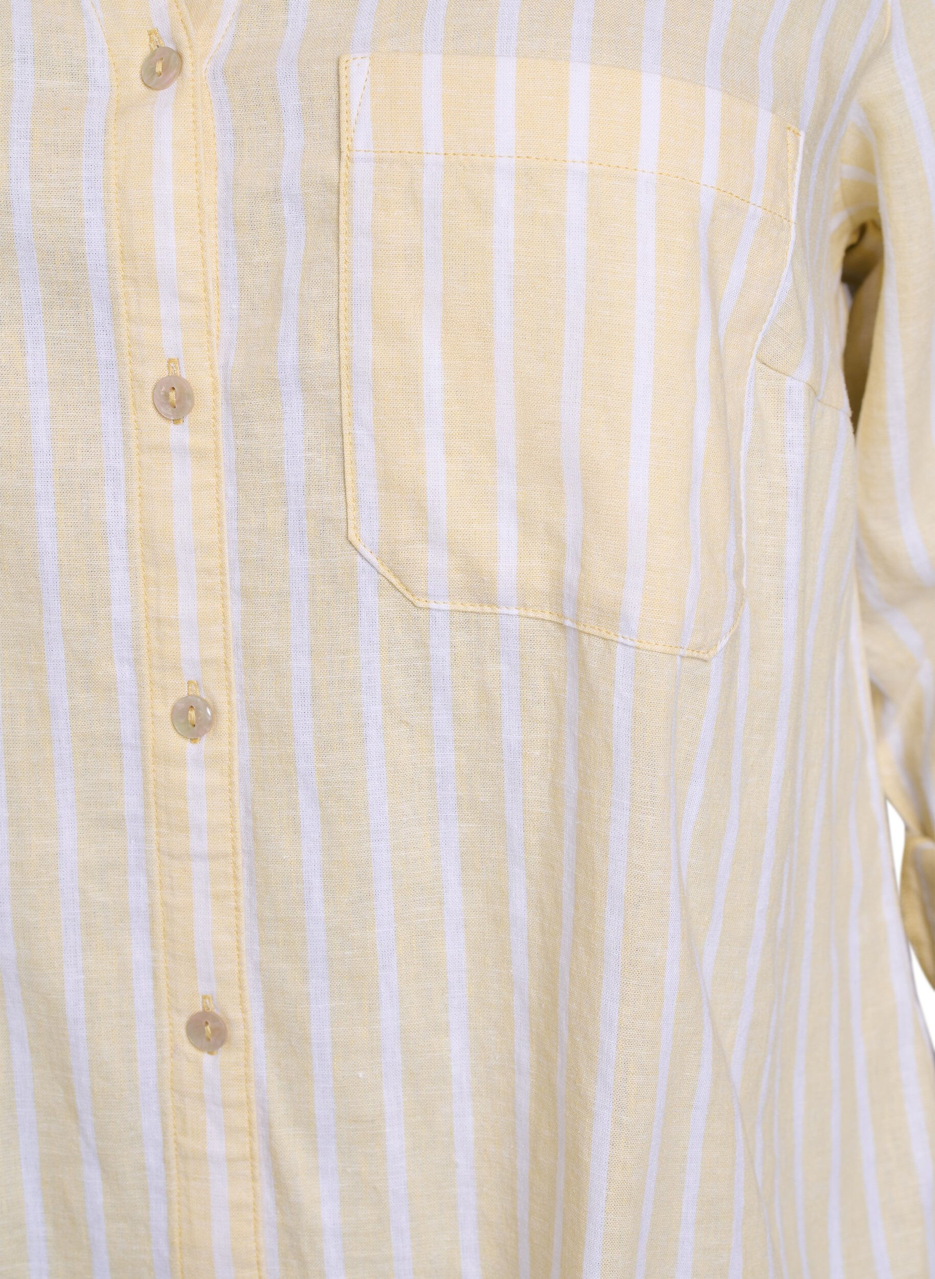 Zizzi Chemise en lin et viscose avec manches 3/4, Beige, Packshot image number 2