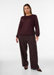 Bluse mit vertikaler Struktur und Glitzerfaden, Rot, Model image number 1