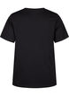 T-Shirt aus Bio-Baumwolle mit Schleifendetail, Black, Packshot image number 1