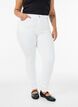 Jean Amy taille haute coupe super slim, Blanc, Model image number 2