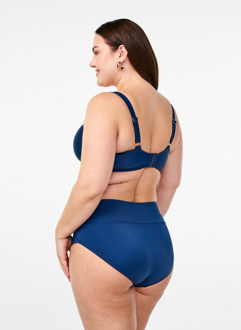 Bikinislip mit Wickeldetails, Blau, Model image number 1