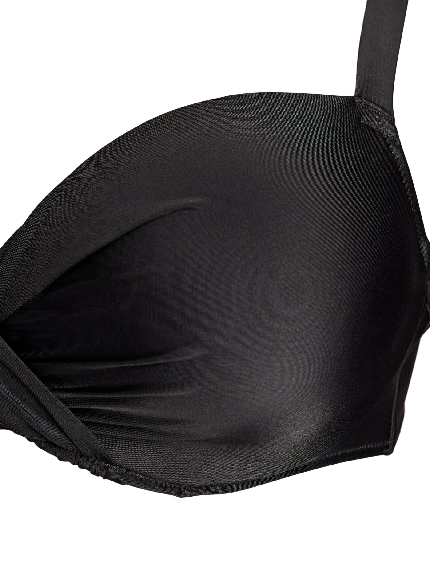 ZizziHaut de bikini avec armatures et drap&eacute;, Noir, Packshot image number 2
