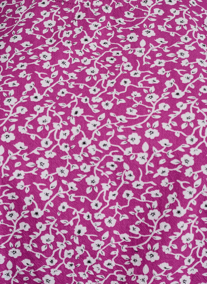 Chemisier en coton imprimé à manches courtes, Violet, Packshot image number 2