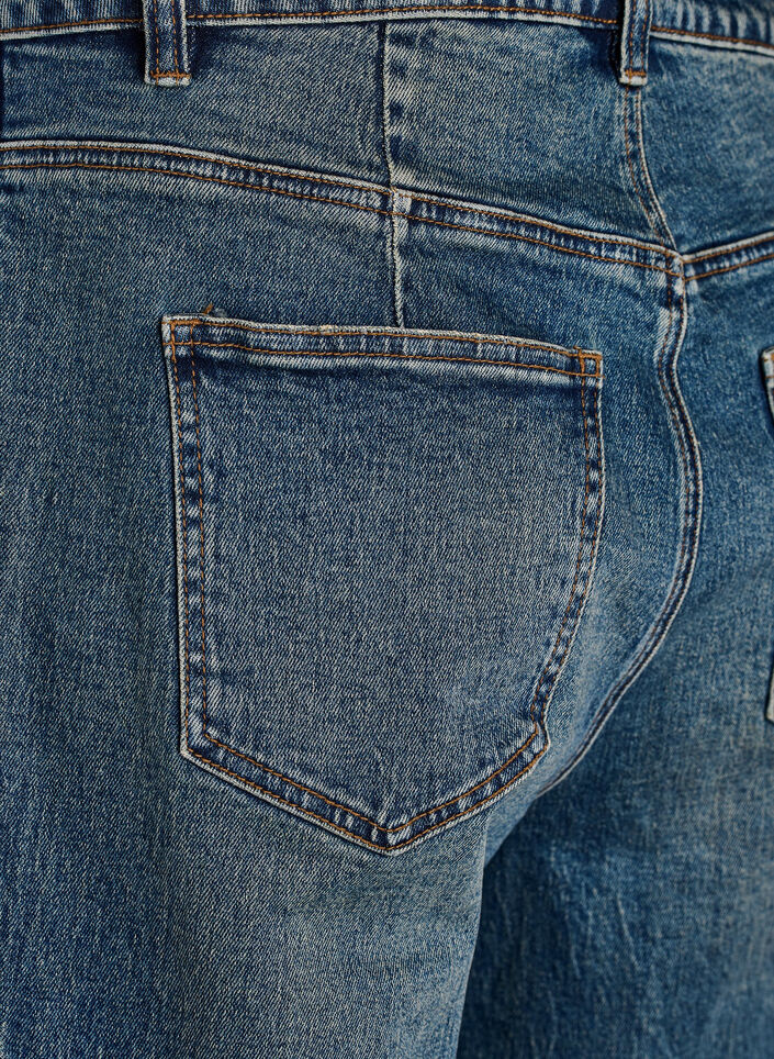 Barrel Fit Jeans mit Used-Waschung, Blau, Packshot image number 4