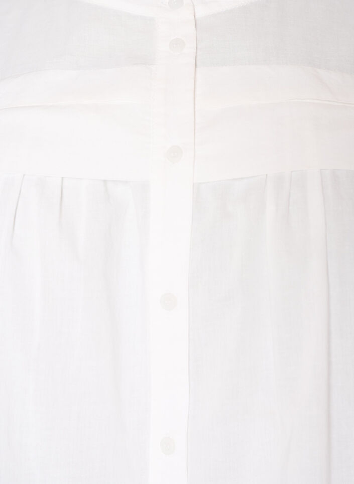 Chemisier sans manches &agrave; coupe &eacute;vas&eacute;e en coton, Blanc, Packshot image number 2