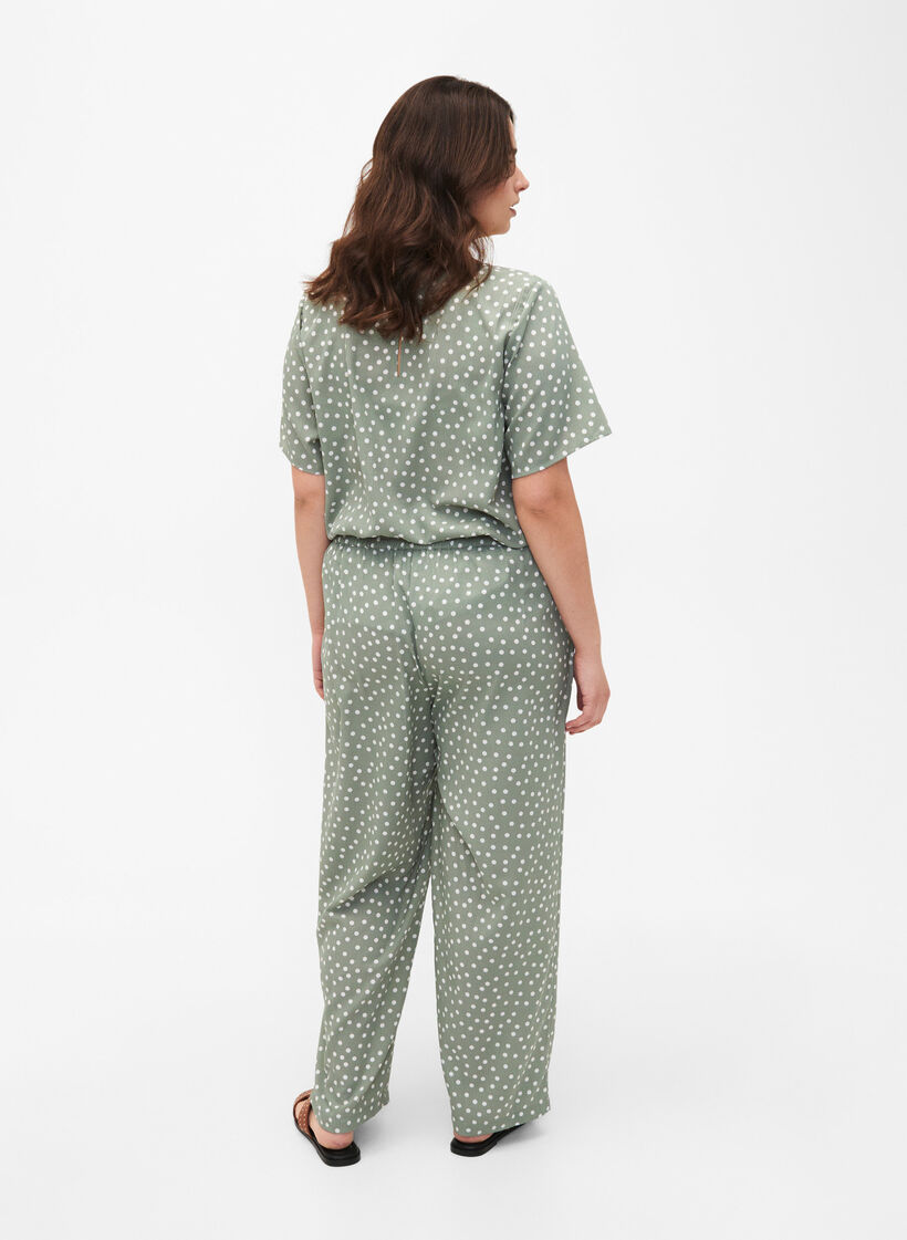 FLASH – Pantalon imprimé avec poches, Iceberg Green Dot, Model image number 1