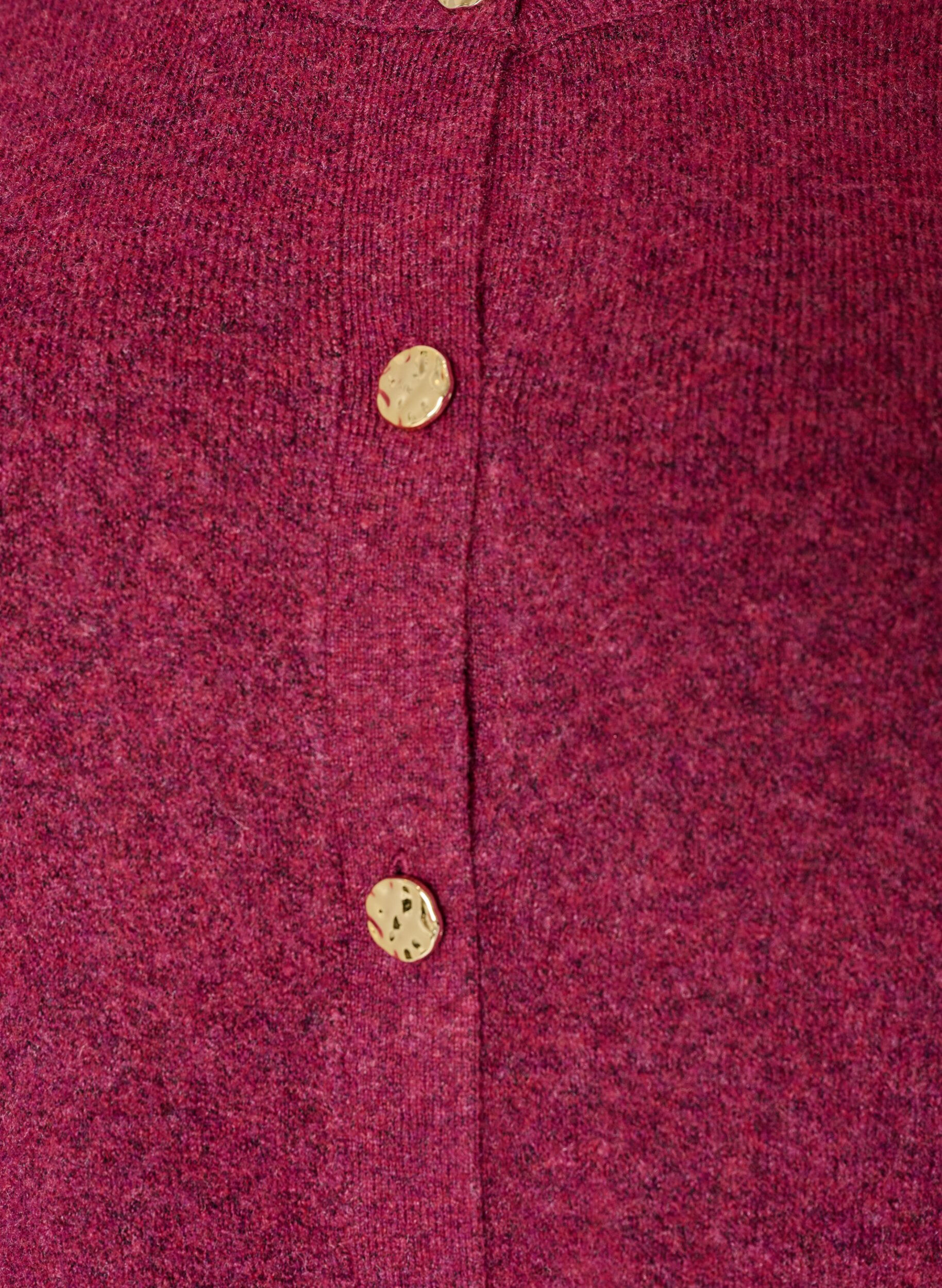 ZizziCardigan en maille douce avec boutons dor&eacute;s, Rose poudr&eacute;e, Packshot image number 2