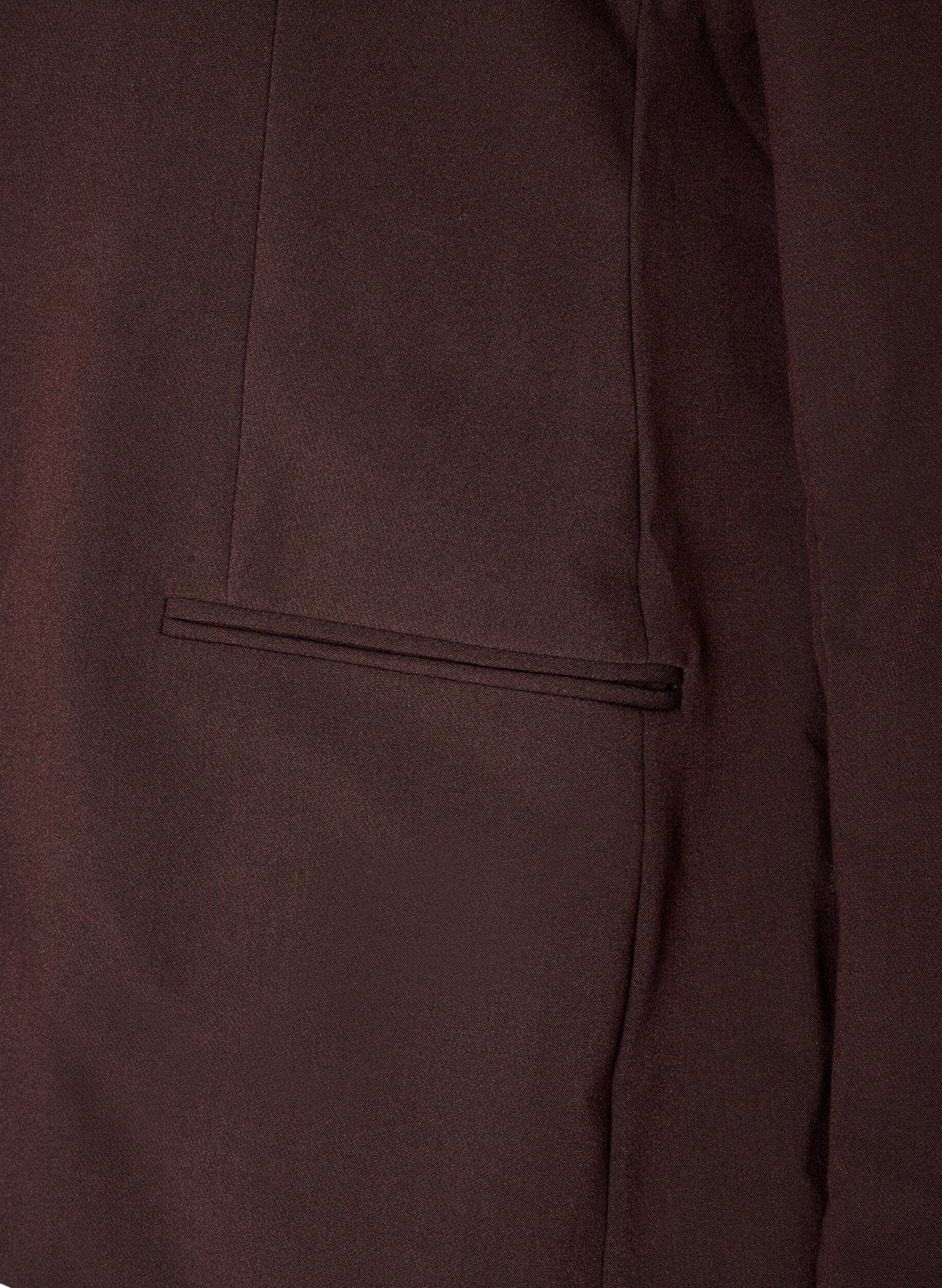 ZizziBlazer classique &agrave; fermeture &agrave; un bouton, Marron, Packshot image number 3