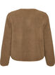 Veste teddy &agrave; col rond boutonn&eacute;e, Marron, Packshot image number 1