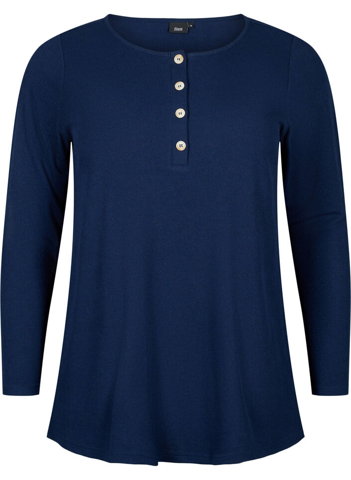 Chemise de nuit à manches longues, Navy Blazer, Packshot image number 0