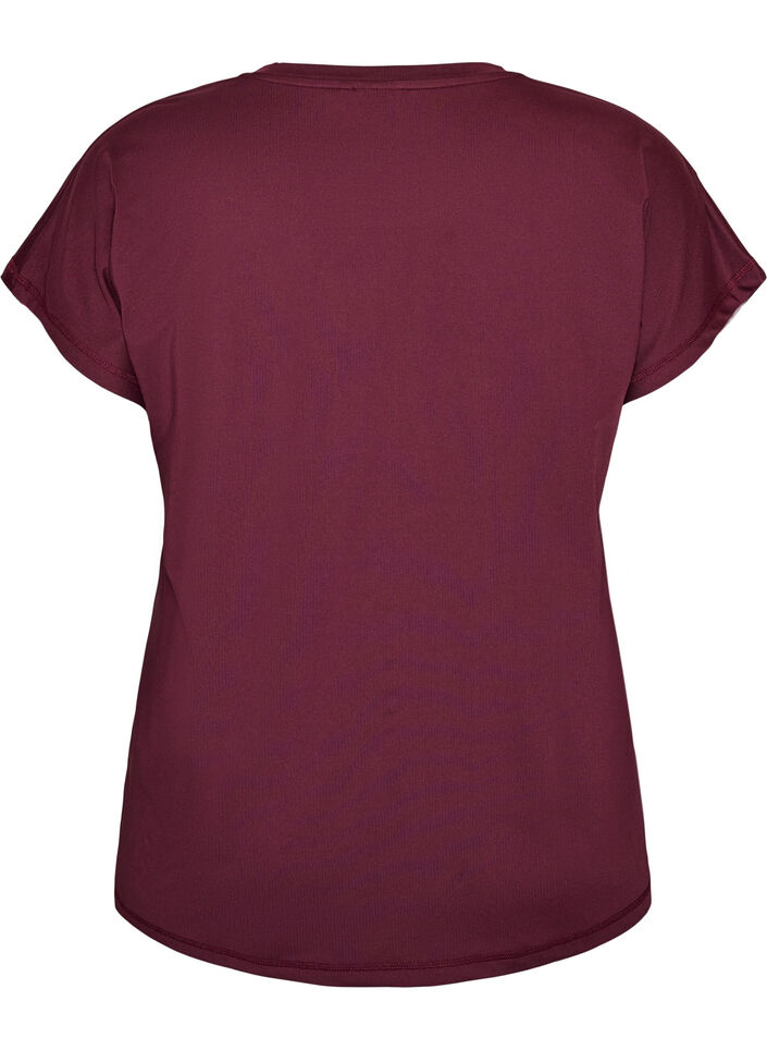 Einfarbiges Trainings-T-Shirt, Rot, Packshot image number 1