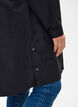 Regenmantel mit Taschen und Kapuze, Schwarz, Model image number 3
