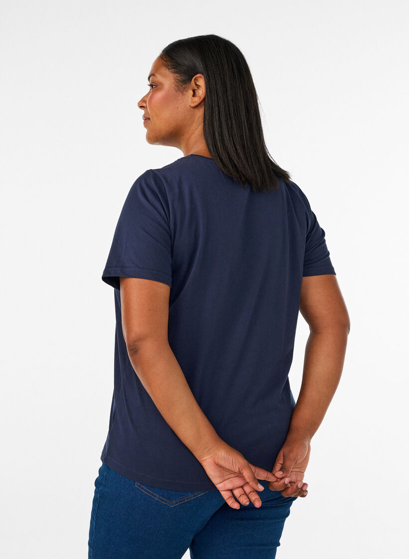 T-Shirt mit Motiv, Blau, Model image number 2