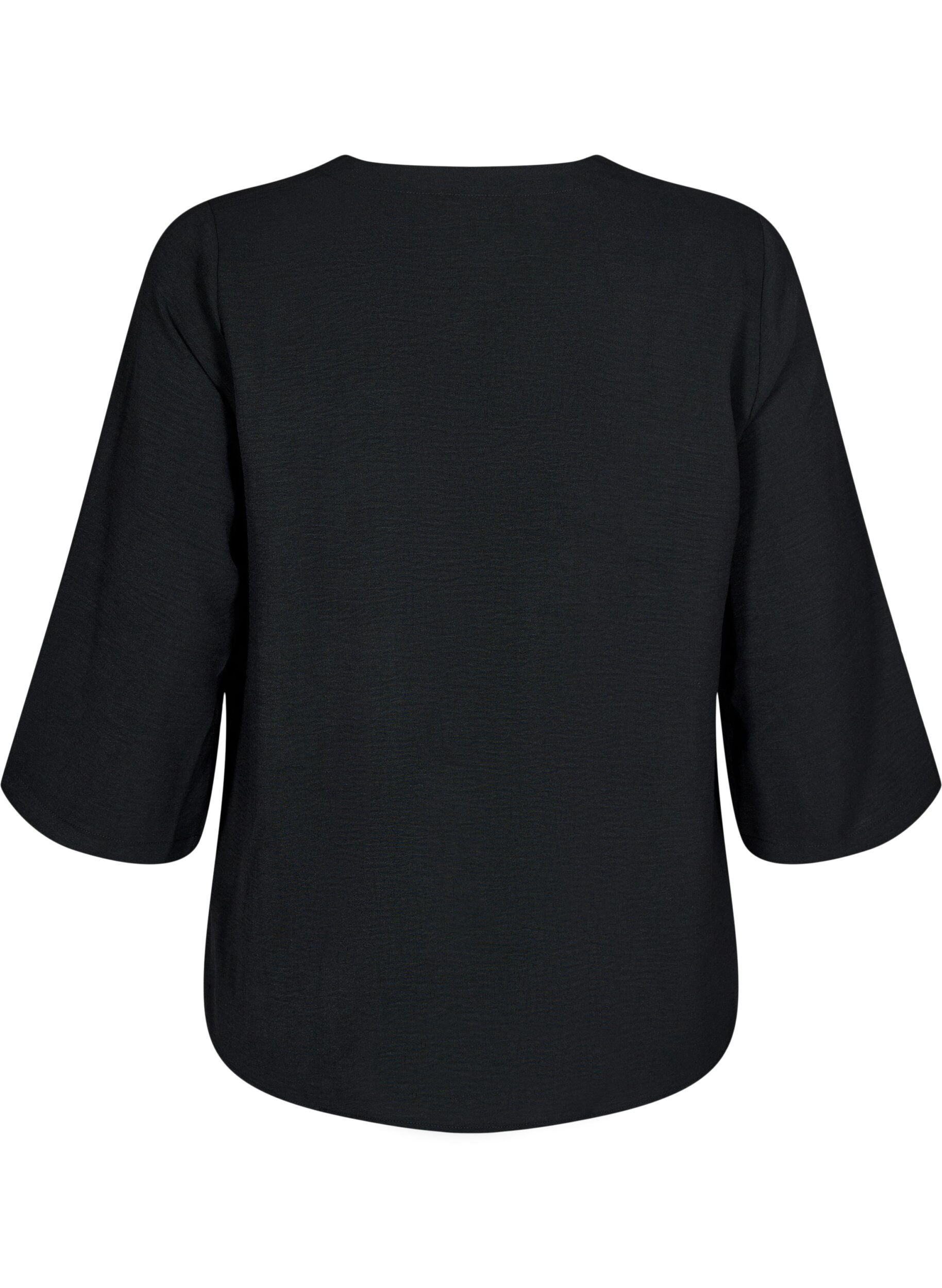ZizziBluse mit 3/4-&Auml;rmeln, Schwarz, Packshot image number 1