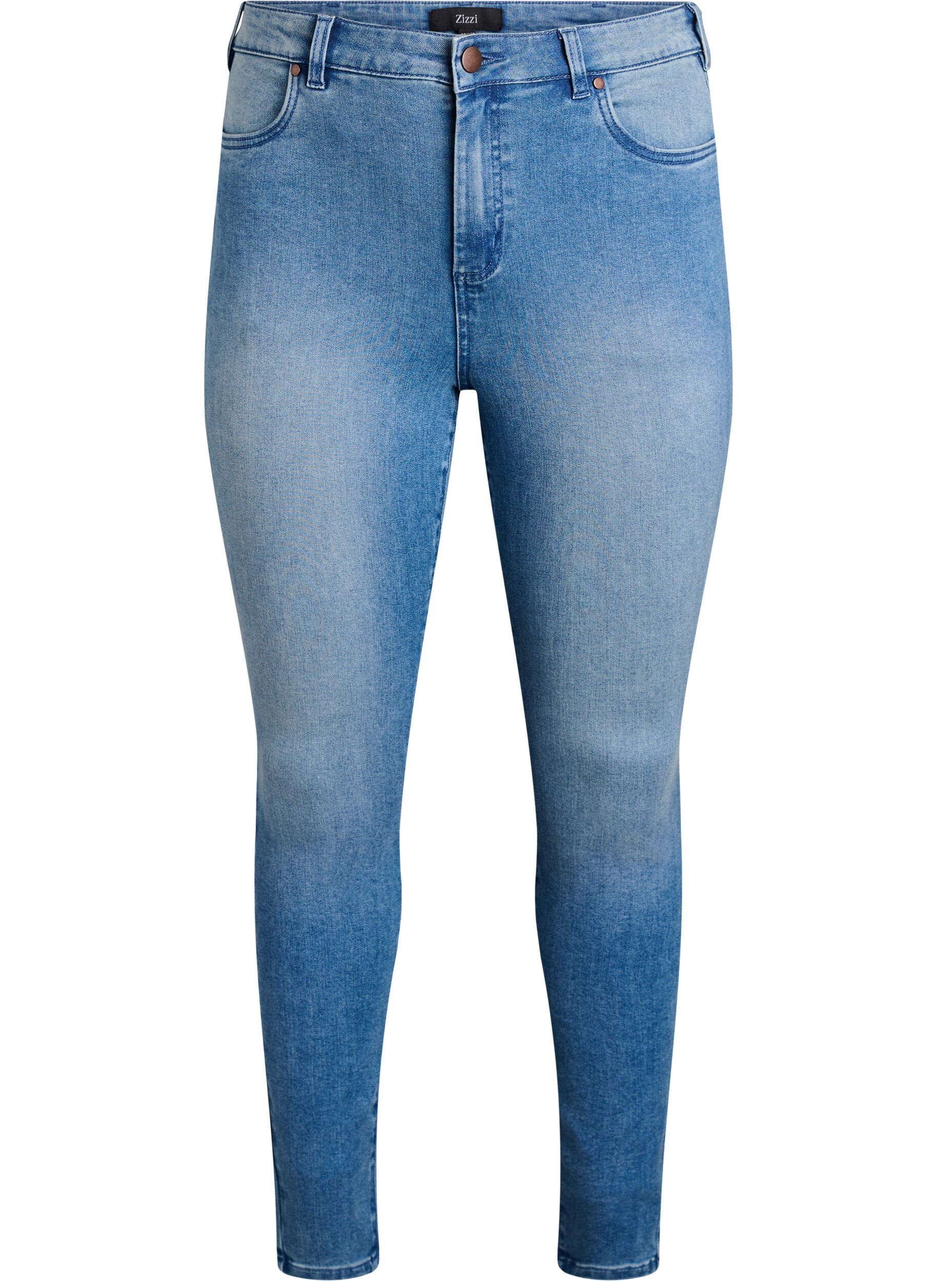 Zizzi Hoch taillierte super Slim Amy Jeans, Blau, Packshot image number 0