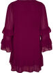 Kurzes Kleid mit transparenten R&uuml;schen&auml;rmeln, Lila, Packshot image number 1