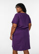 Chemise de nuit en coton biologique et &agrave; col en V, Violet, Model image number 2
