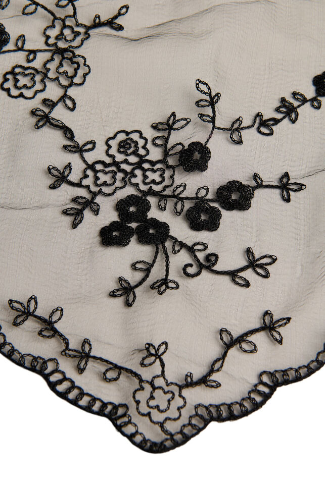 &Eacute;charpe triangulaire en dentelle, Noir, Packshot image number 2