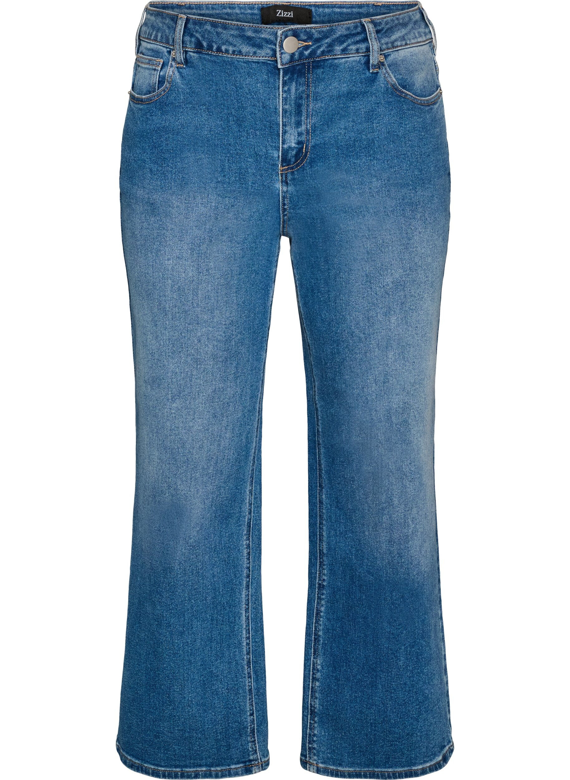ZizziJean droit &agrave; l'aspect l&eacute;g&egrave;rement us&eacute;, Bleu Clair, Packshot image number 0