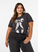 T-shirt en coton avec imprim&eacute; devant, Gris anthracite, Model image number 0