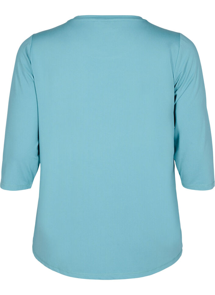 Trainingsshirt mit 3/4-&Auml;rmeln, Blau, Packshot image number 1
