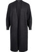Lange Strickjacke mit Taschen, Dark Grey Melange, Packshot image number 0