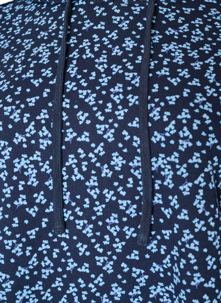 Sweat &agrave; capuche avec imprim&eacute; int&eacute;gral, Bleu, Packshot image number 2