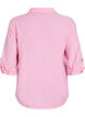 Bluse aus Leinen und Viskose mit 3/4-&Auml;rmeln, Pink, Packshot image number 1