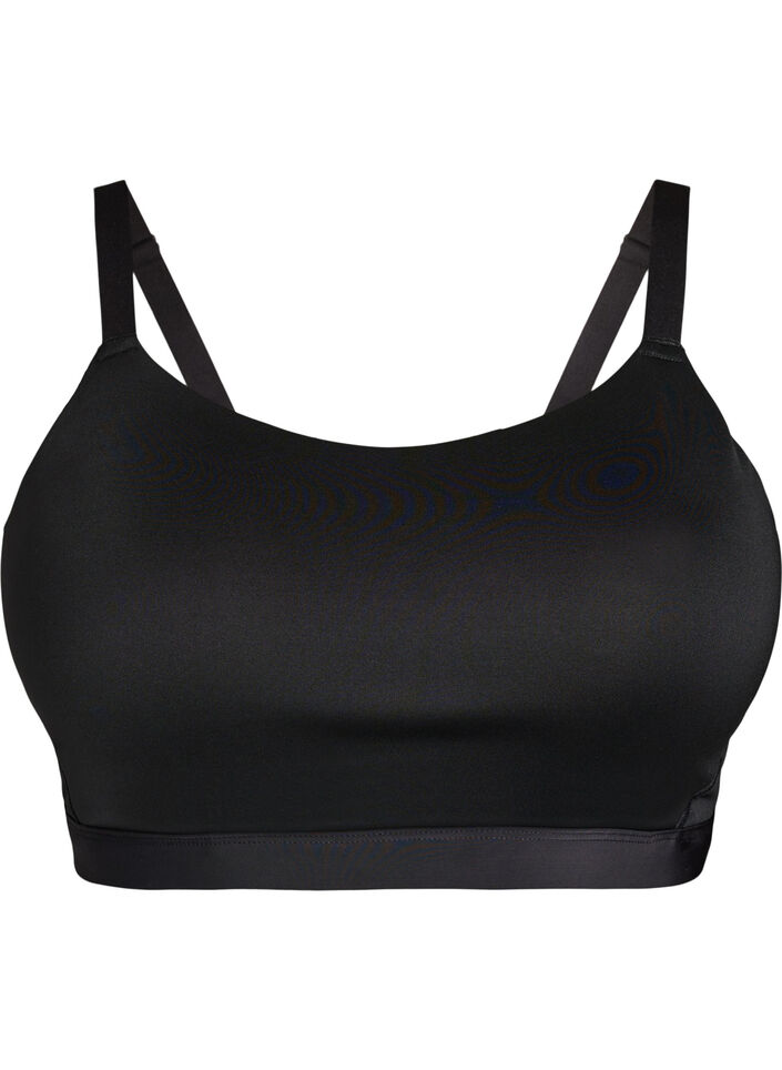 Leicht gepolsterter Sport-BH, Schwarz, Packshot image number 0