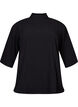 Blouse avec encolure haute et manches 3/4, Black, Packshot image number 0