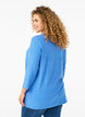 Bluse mit 3/4-Ärmeln und Streifenmuster., Princess Blue Mel., Model image number 1