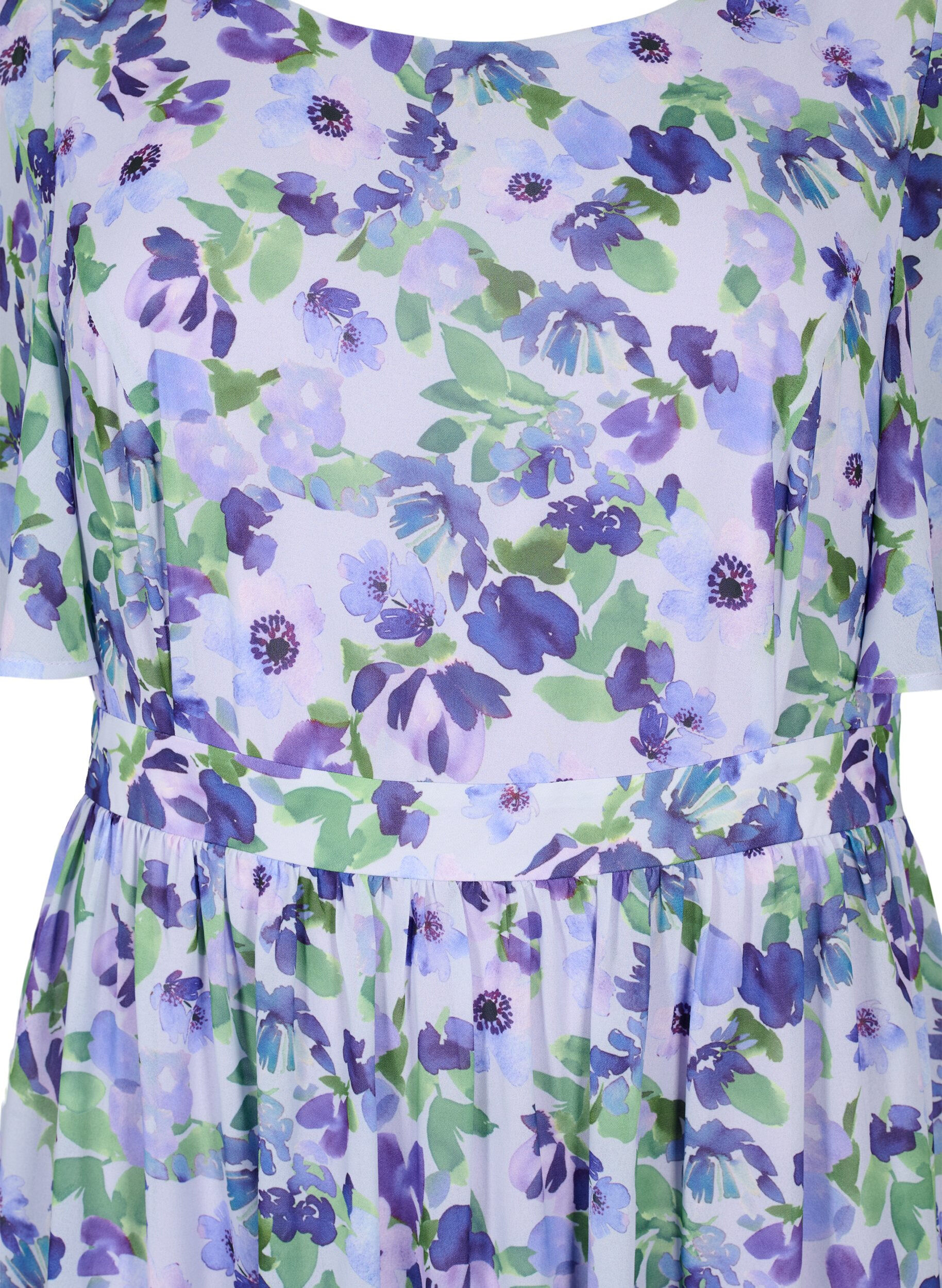 Zizzi Robe florale &agrave; manches courtes, Xenon B. Flower AOP, Packshot image number 2