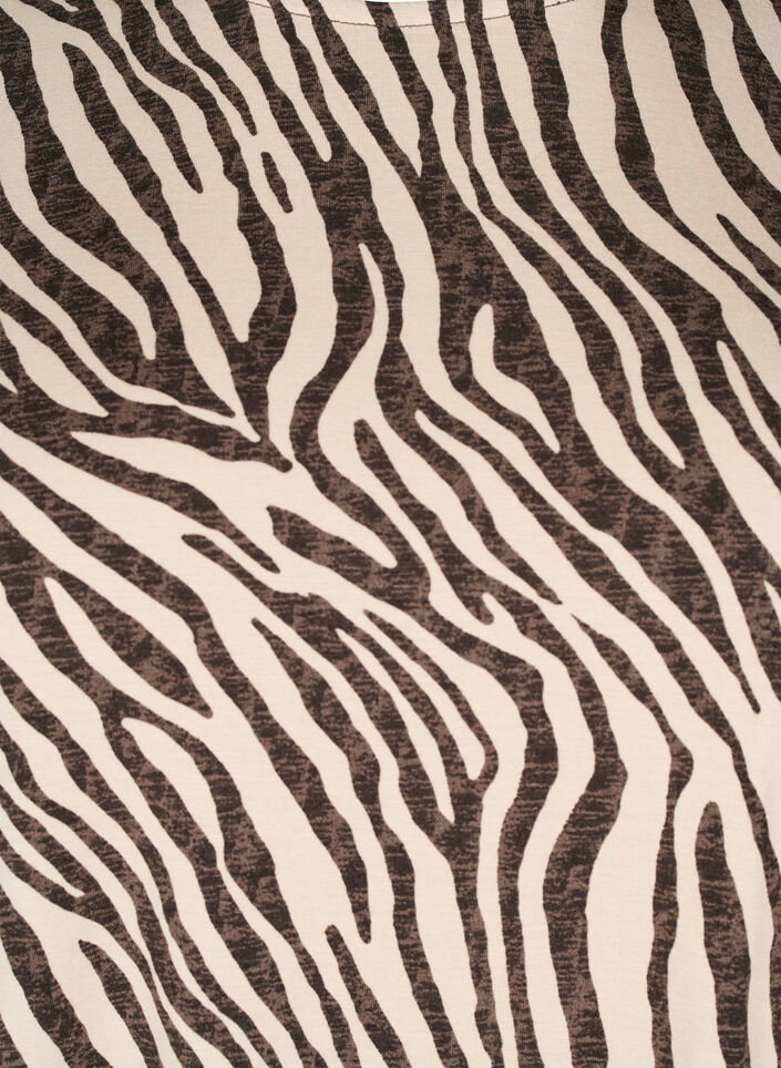 Langärmlige Bluse mit Zebraprint, Braun, Packshot image number 2