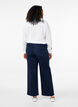 Jeans mit hoher Taille und weitem Bein, Blau, Model image number 1