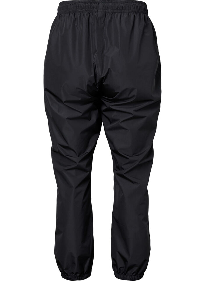 Pantalon de pluie avec &eacute;lastique et cordon de serrage, Noir, Packshot image number 1