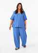 Pantalon ample avec ceinture &eacute;lastique et poches, Bleu, Model image number 0